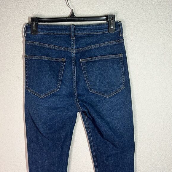 H&M Blue Ultra High Waist Ankle Skinny Curvy‎ Jeggings Women's Size 4 - Picture 5 of 9